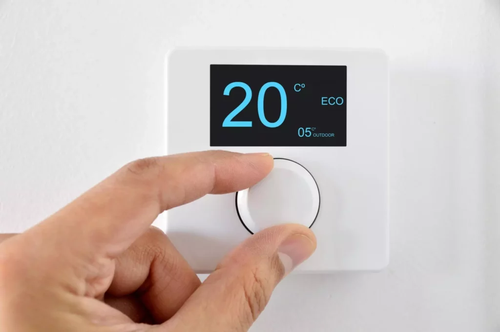 Thermostat réglé sur 20ºC